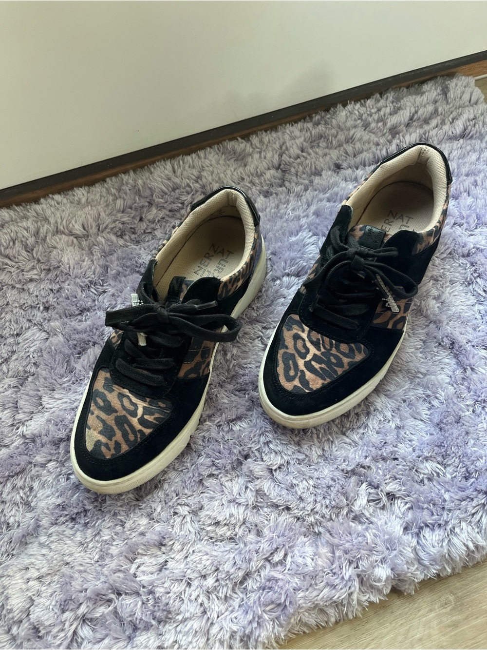 Naturalizer Leopard-Print Low-Top Sneakers in Black and Brown
